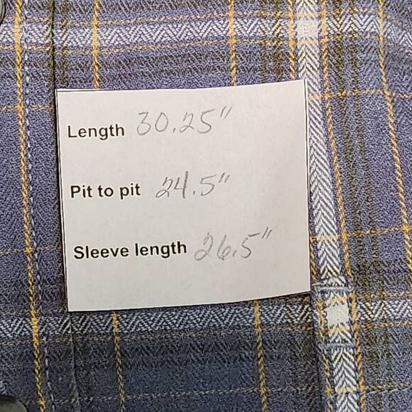 Weatherproof Vintage Blue Plaid Button Down Shirt Size XL Preppy Plaid Shirt - Picture 10 of 10